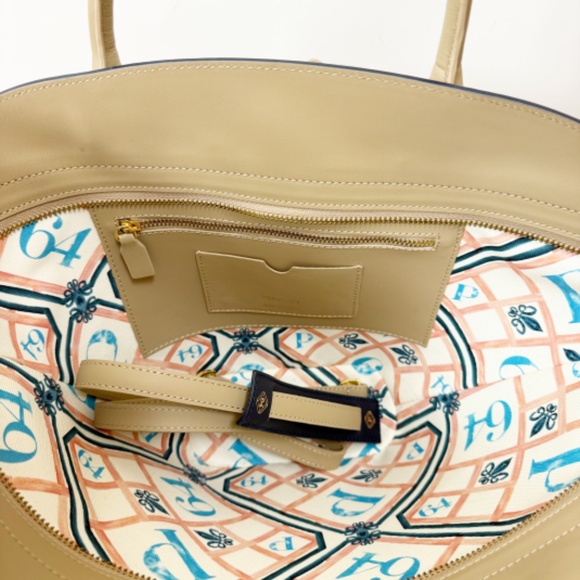 Paris 64 Lumiere Taupe Tote Leather Elegant Bag - Picture 5 of 11